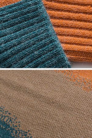 Concert Outfit Vintage Gradient Knit Sweater