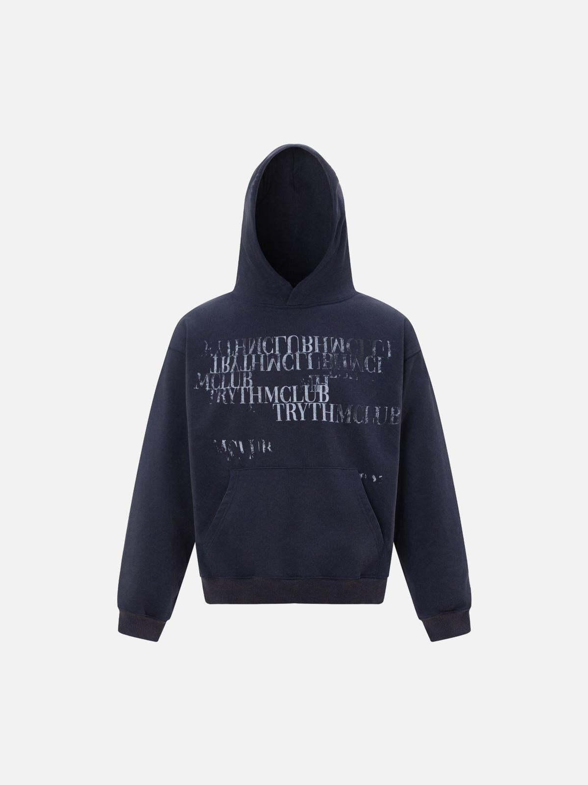 Concert Outfit Vintage Gradient Slogan Letters Print Hoodie Concert Outfit Vintage Gradient Slogan Letters Print Hoodie