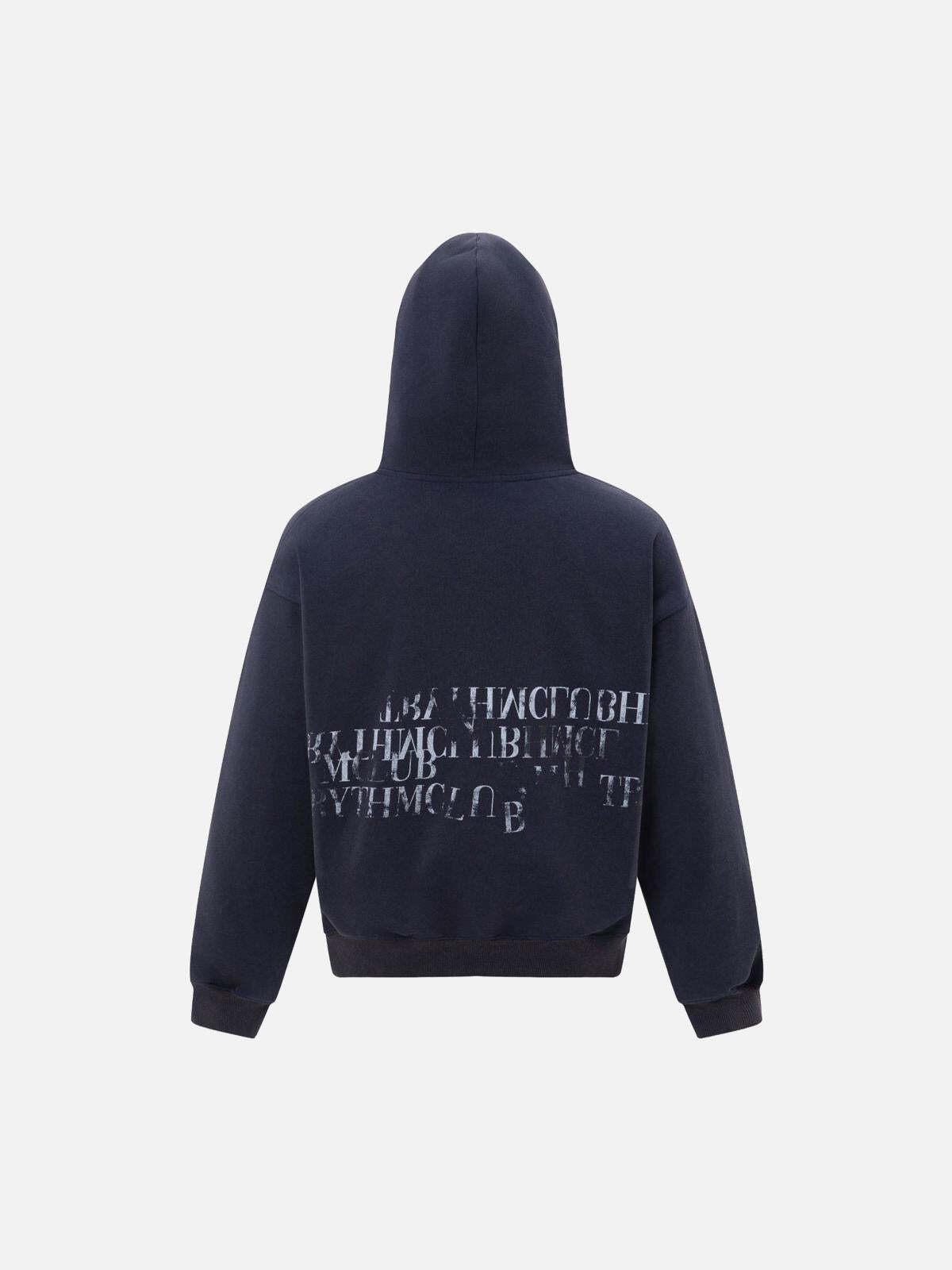 Concert Outfit Vintage Gradient Slogan Letters Print Hoodie Concert Outfit Vintage Gradient Slogan Letters Print Hoodie