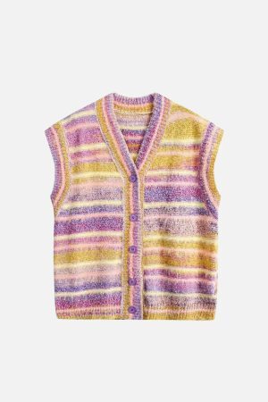 Concert Outfit Vintage Gradient Sweater Vest