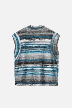 Concert Outfit Vintage Gradient Sweater Vest