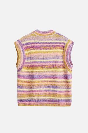 Concert Outfit Vintage Gradient Sweater Vest