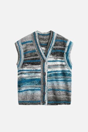 Concert Outfit Vintage Gradient Sweater Vest