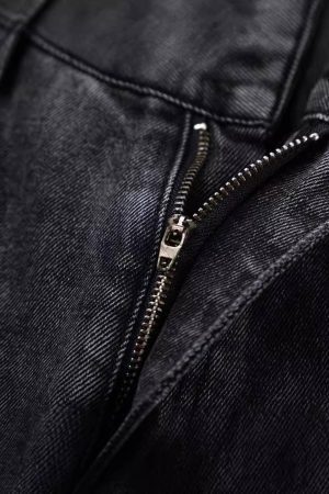 Concert Outfit Vintage Graffiti Print Jeans