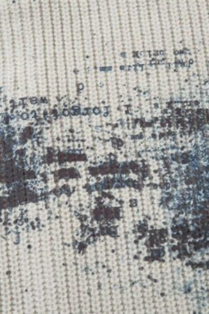 Concert Outfit Vintage Graffiti Zip-Up Cardigan