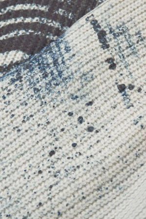 Concert Outfit Vintage Graffiti Zip-Up Cardigan