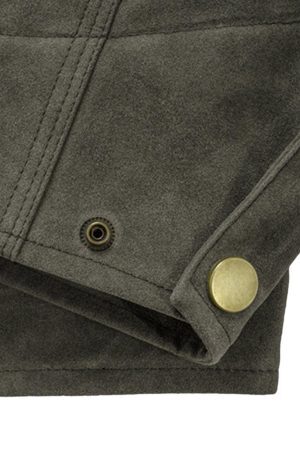 Concert Outfit Vintage Heavy Suede Quilted Work Jacket