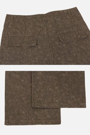 Concert Outfit Vintage High Street Side Big Pocket Pant