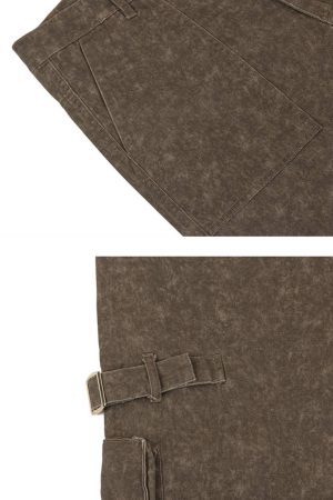 Concert Outfit Vintage High Street Side Big Pocket Pant