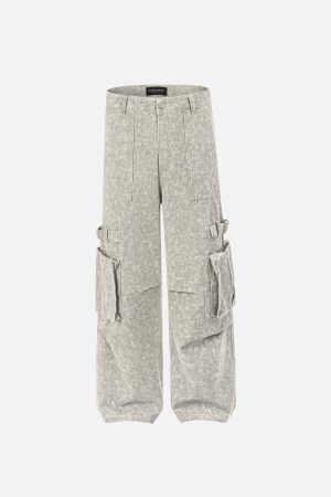 Concert Outfit Vintage High Street Side Big Pocket Pant