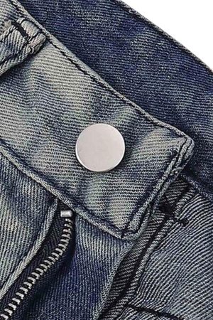 Concert Outfit Vintage Ink Splash Washed And Distressed Jeans