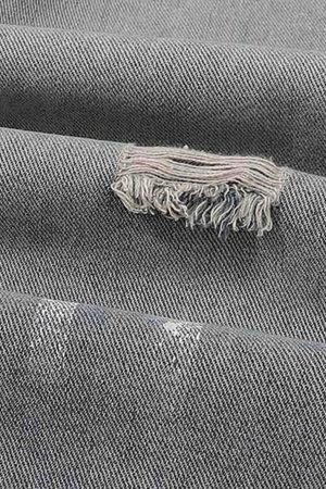 Concert Outfit Vintage Ink Splash Washed And Distressed Jeans