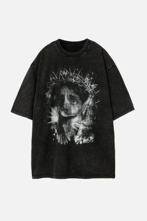 Concert Outfit Vintage Jesus Print Tee