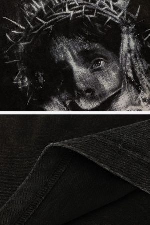 Concert Outfit Vintage Jesus Print Tee