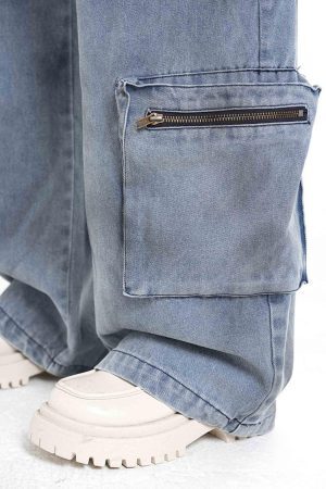 Concert Outfit Vintage Jet Multi-Pocket Workwear Jeans