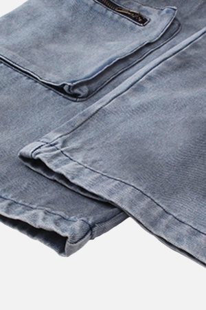 Concert Outfit Vintage Jet Multi-Pocket Workwear Jeans