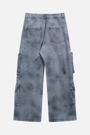 Concert Outfit Vintage Jet Multi-Pocket Workwear Jeans