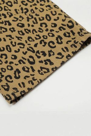 Concert Outfit Vintage Leopard Lettering Print Pants