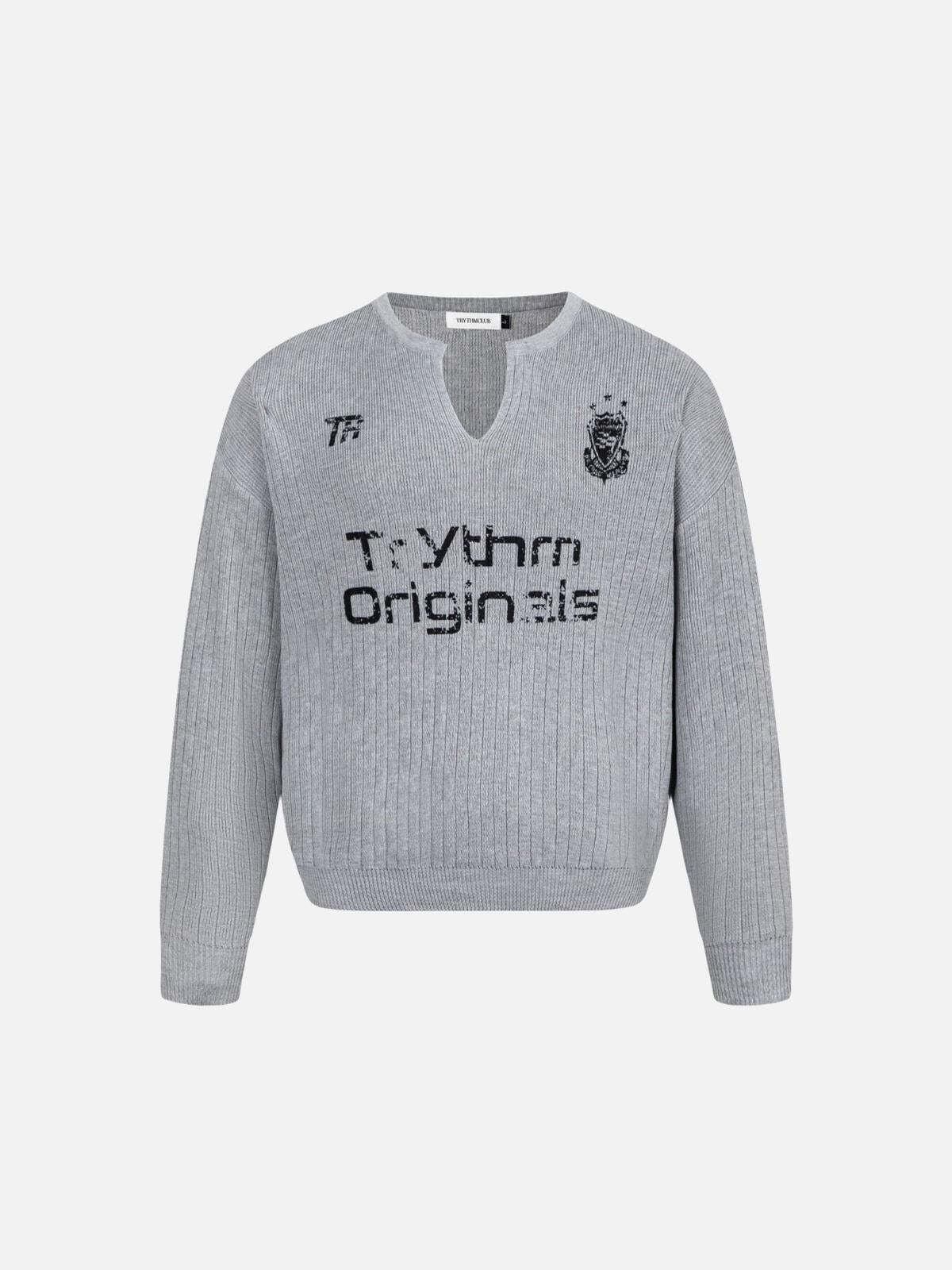 Concert Outfit Vintage Letter Small V-Neck Sweater Concert Outfit Vintage Letter Small V-Neck Sweater