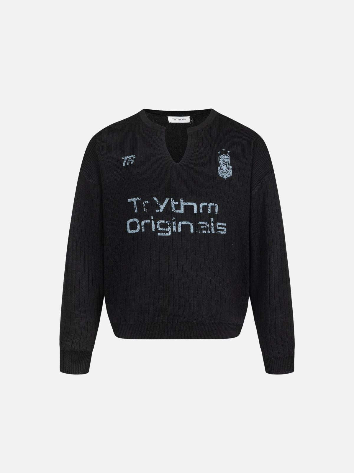 Concert Outfit Vintage Letter Small V-Neck Sweater Concert Outfit Vintage Letter Small V-Neck Sweater