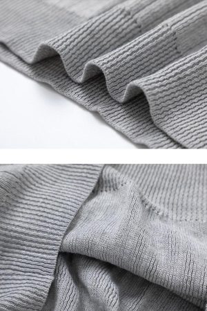 Concert Outfit Vintage Letter Small V-Neck Sweater