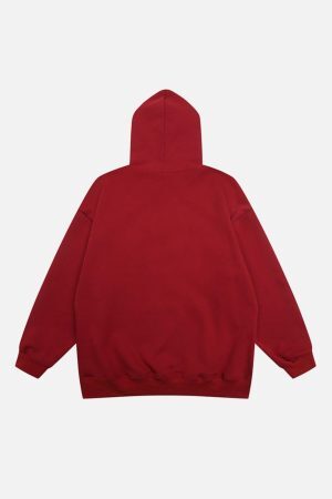 Concert Outfit Vintage Letters Towel Embroidery Hoodie