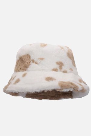 Concert Outfit Vintage Milk Cow Pattern Hat