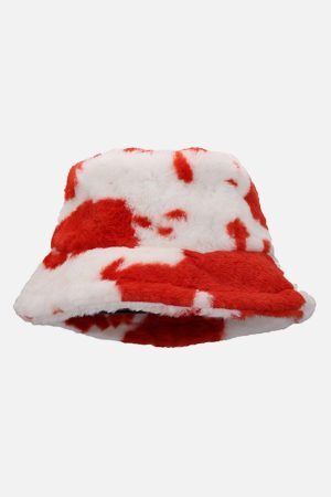 Concert Outfit Vintage Milk Cow Pattern Hat