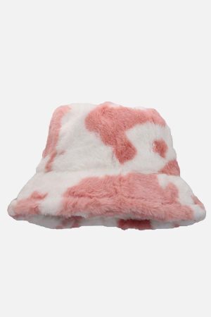 Concert Outfit Vintage Milk Cow Pattern Hat