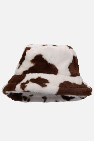Concert Outfit Vintage Milk Cow Pattern Hat