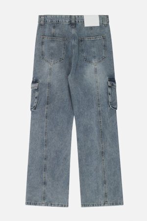 Concert Outfit Vintage Multi Pocket Jeans