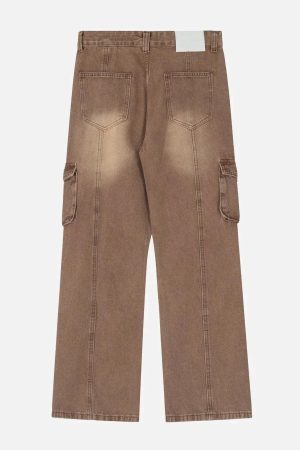 Concert Outfit Vintage Multi Pocket Jeans