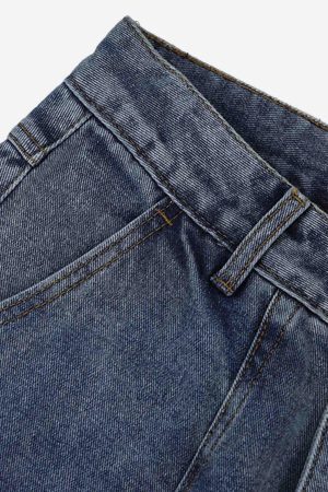 Concert Outfit Vintage Multi-Pocket Workwear Jeans