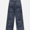 Concert Outfit Vintage Multi-Pocket Workwear Jeans