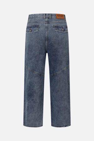 Concert Outfit Vintage Multi-Pocket Workwear Jeans