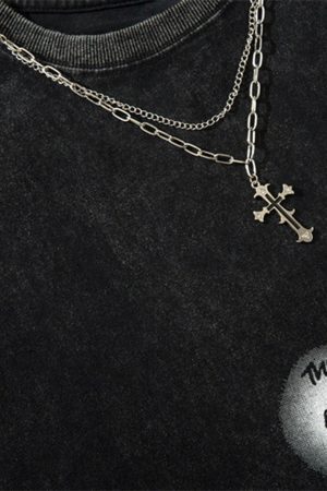 Concert Outfit Vintage Necklace Star Print Hip-Hop Tank Top