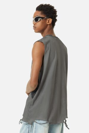 Concert Outfit Vintage Necklace Star Print Hip-Hop Tank Top