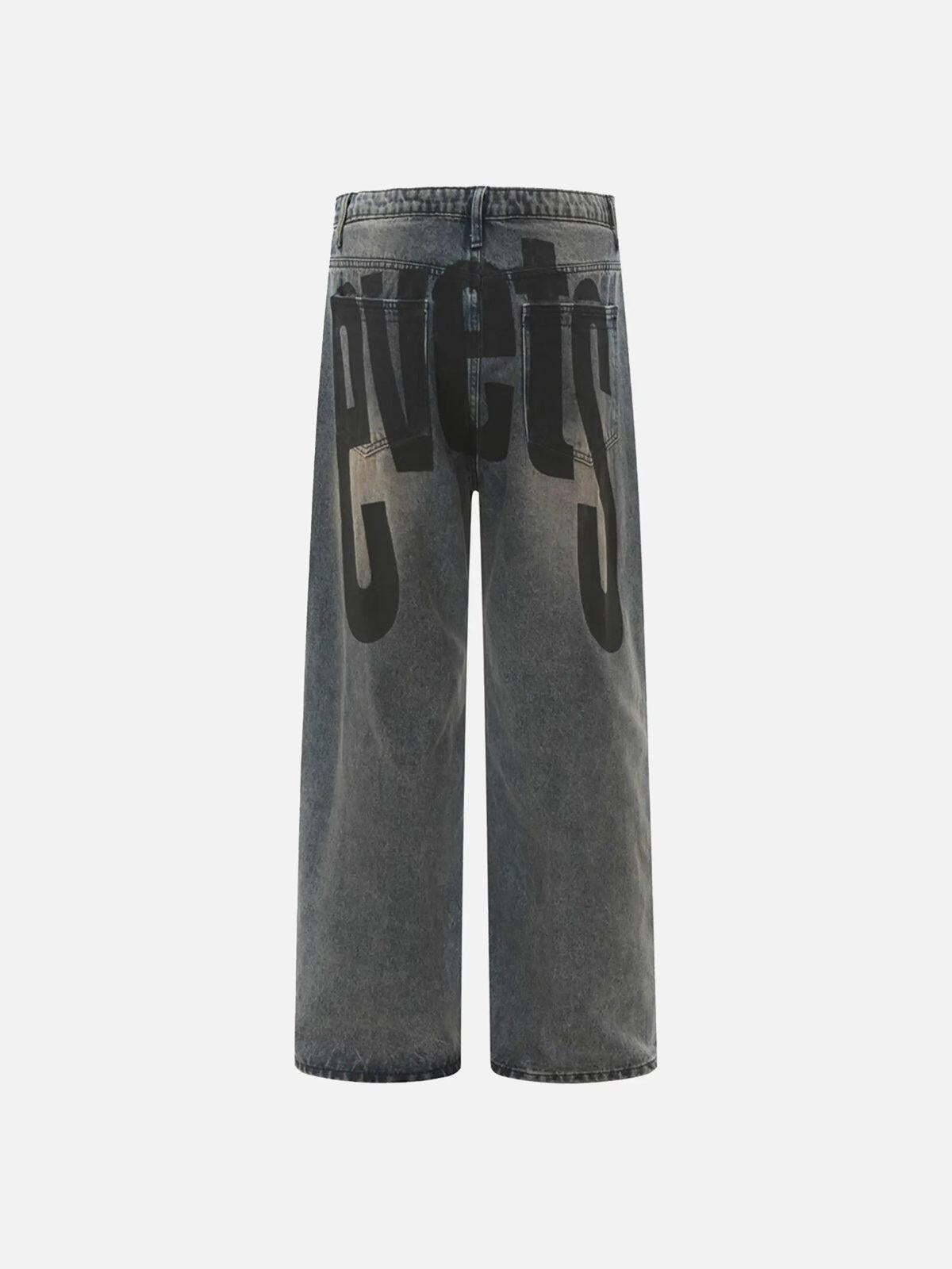 Concert Outfit Vintage Number Print Jeans Concert Outfit Vintage Number Print Jeans