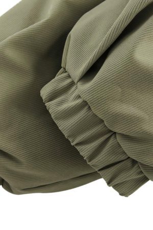 Concert Outfit Vintage Oversized Pleated Stand Collar Jacket