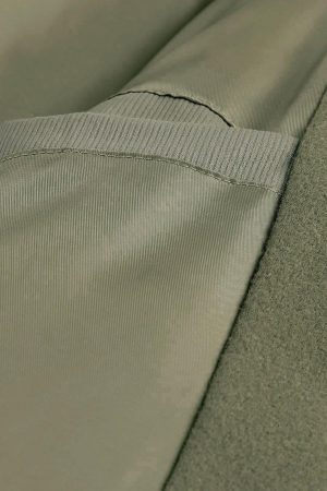 Concert Outfit Vintage Oversized Pleated Stand Collar Jacket