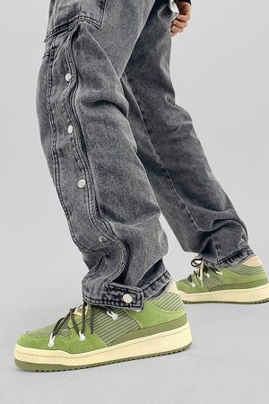 Concert Outfit Vintage Patchwork Board Shoes