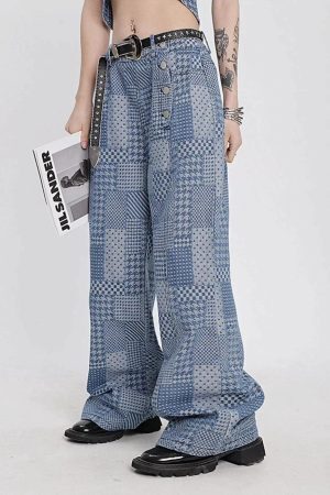 Concert Outfit Vintage Patchwork Jeans