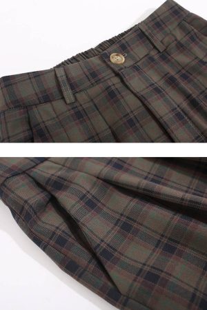 Concert Outfit Vintage Plaid Sweatpants