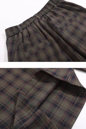 Concert Outfit Vintage Plaid Sweatpants