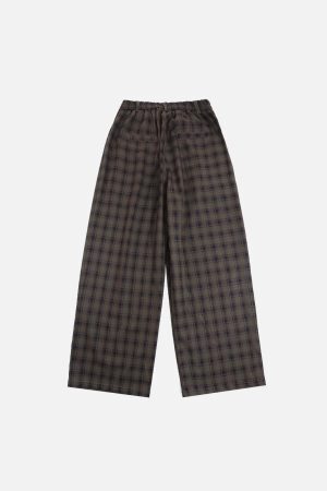 Concert Outfit Vintage Plaid Sweatpants