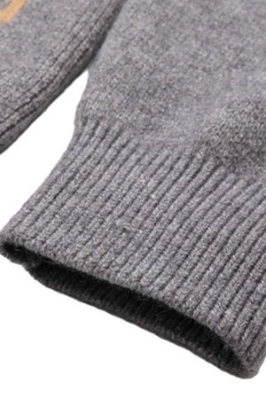 Concert Outfit Vintage Portrait Knit Sweater