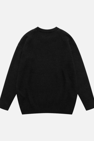 Concert Outfit Vintage Portrait Knit Sweater