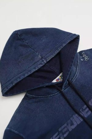 Concert Outfit Vintage Print hole Academic Style Hoodie