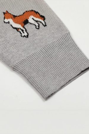 Concert Outfit Vintage Puppy Embroidery Knit Cardigan