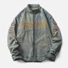 Concert Outfit Vintage Racing Denim Jacket